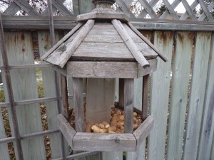 rustic bird feeders